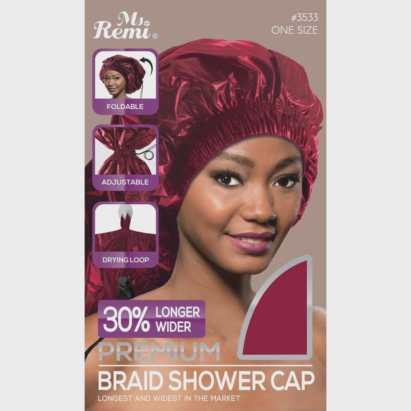 Ms. Remi Max Jumbo Braid Shower Cap