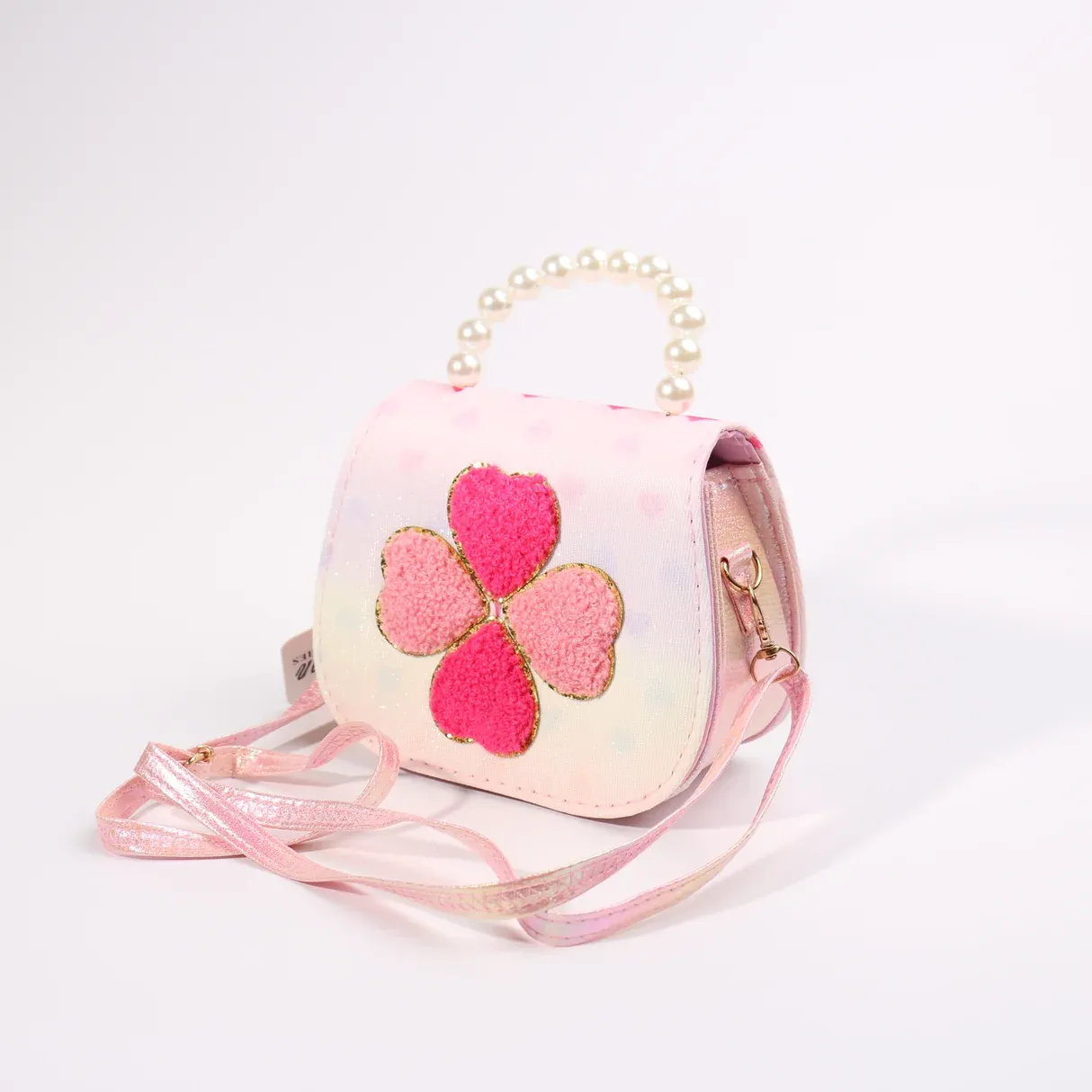 Kids Design Mini Heart Purse, Color: Light Pink