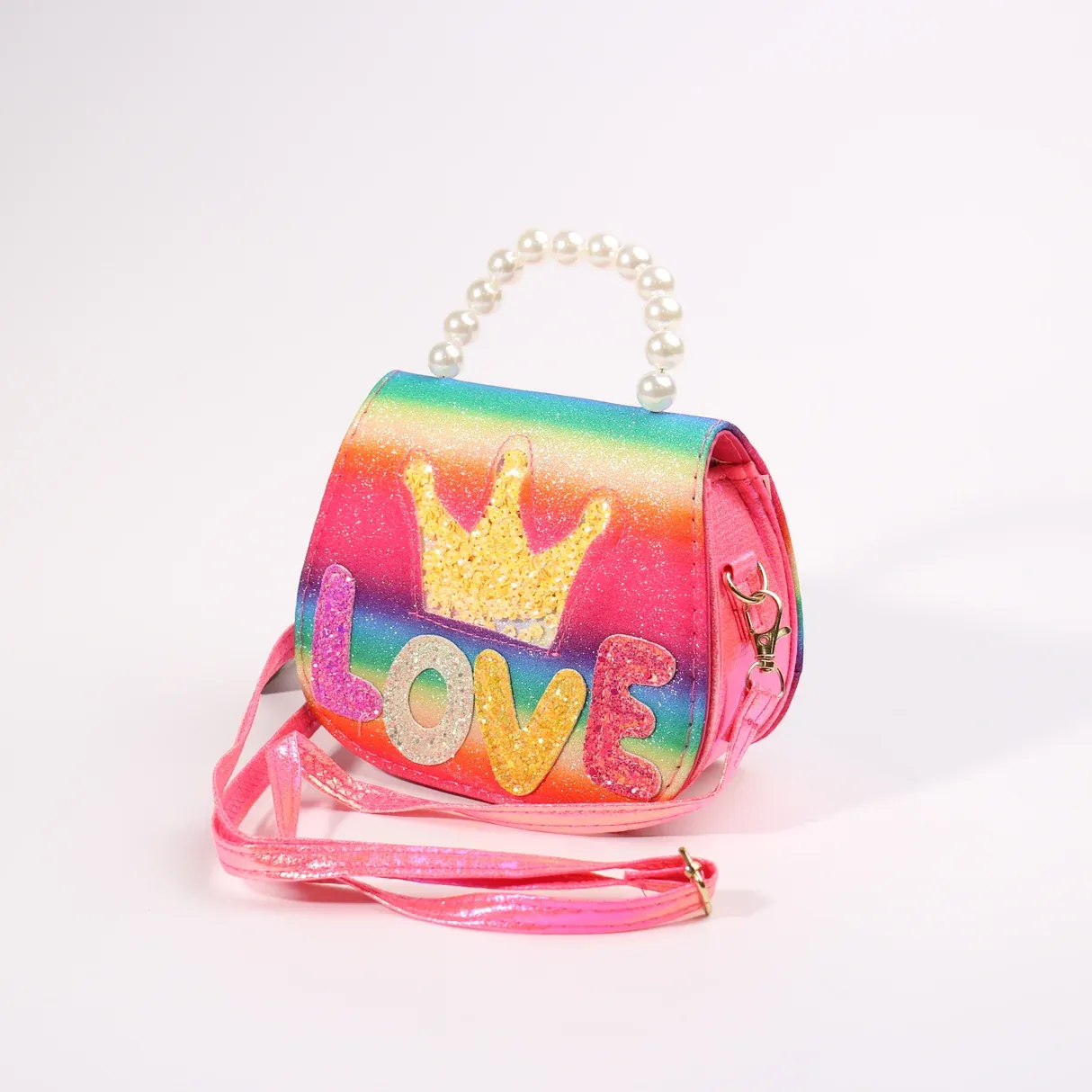 Kids Design Crown Mini Purse, Color: Rainbow