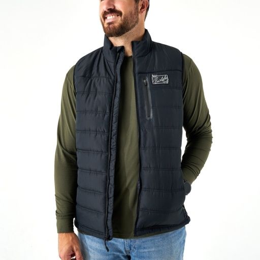 PUFFER VEST, Color: BLACK, Size: Small