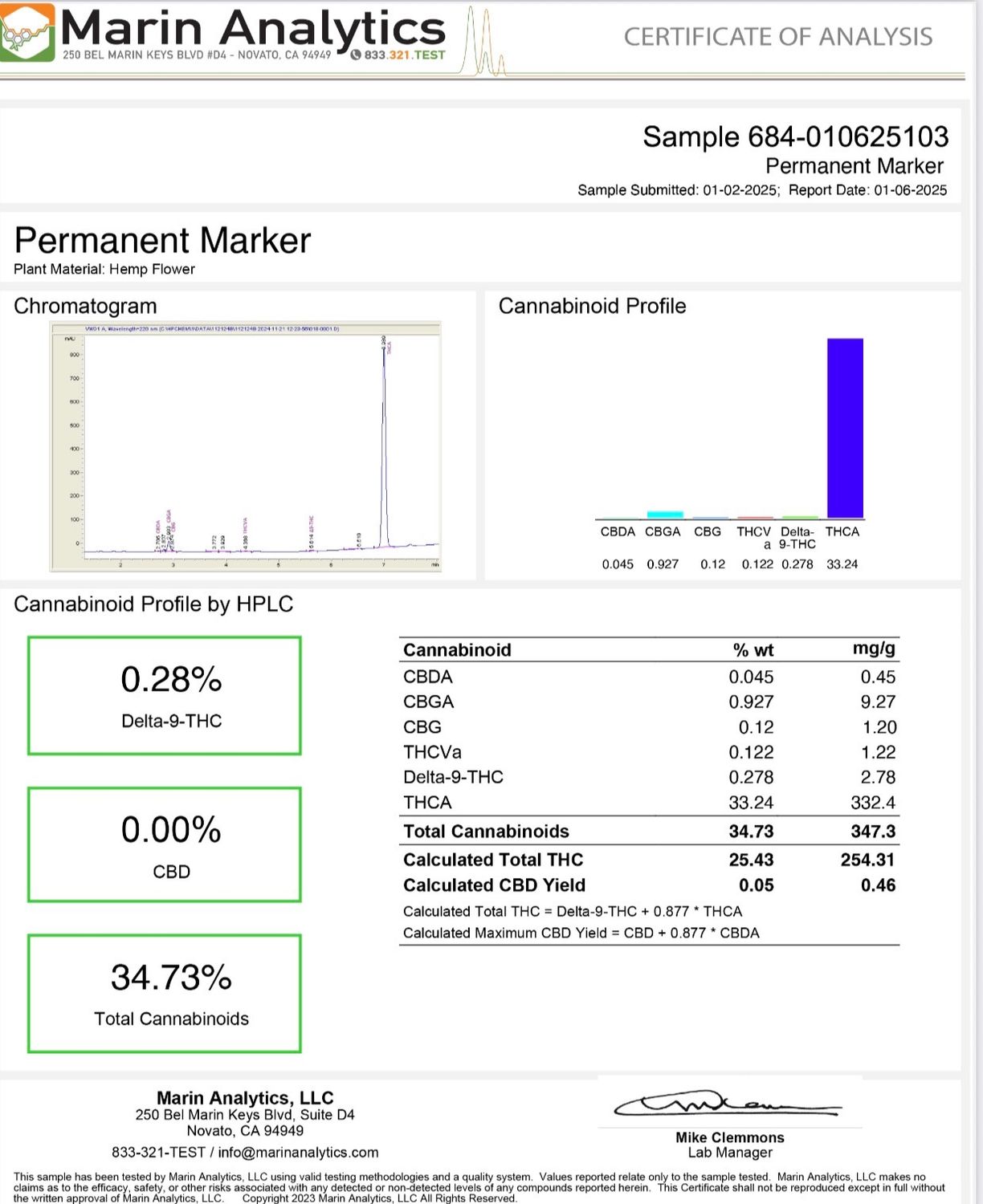 Permanent Marker - Hybrid Flower Permanent Marker - Hybrid Flower