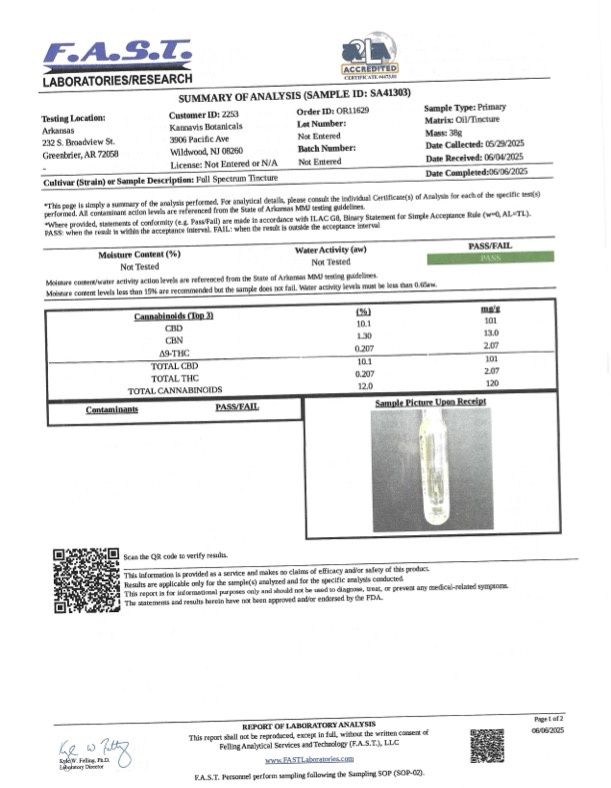 Full Spectrum Tincture Full Spectrum Tincture