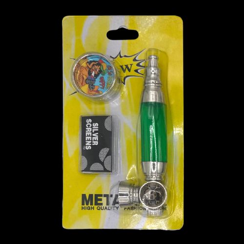 Metal Pipe with Screen &amp; Mini Grinder