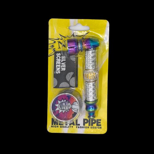 Metal Pipe with Screen &amp; Mini Grinder