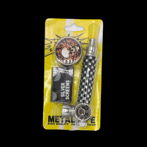 Metal Pipe with Screen &amp; Mini Grinder