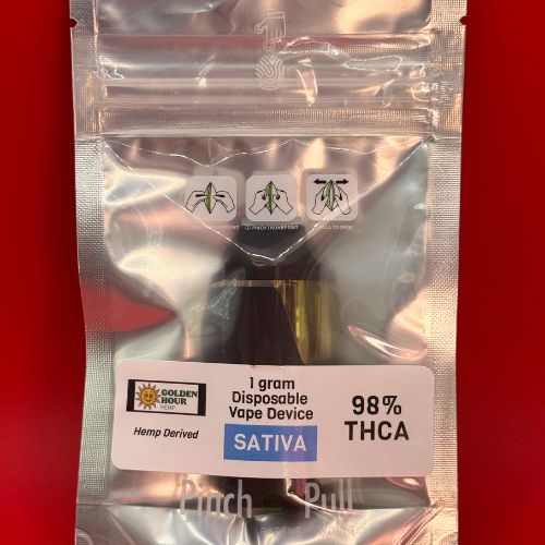 Disposable Vape Device - 98% THCA, Size: 1 Gram, Type: Sativa