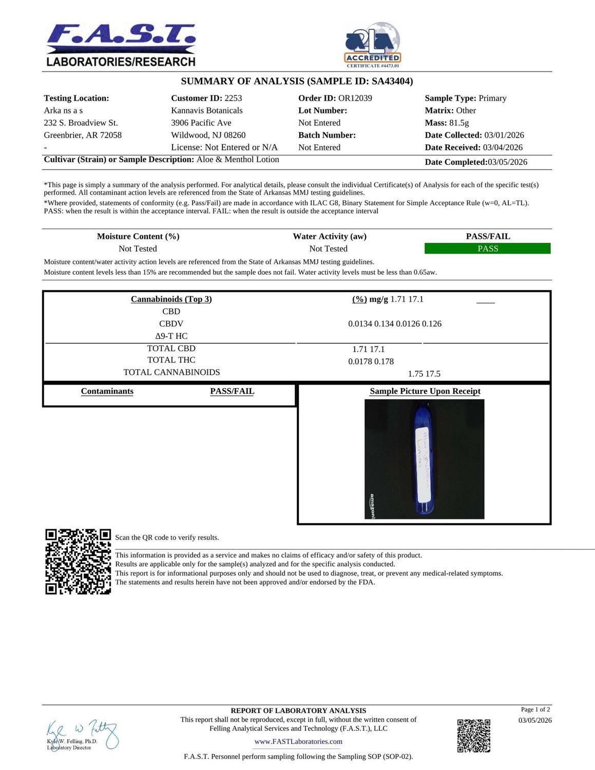 Menthol Shea Butter Lotion with Jojoba Oil