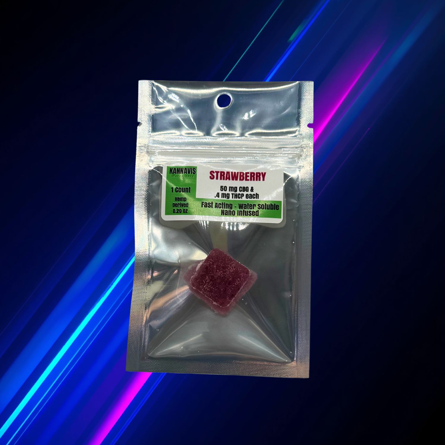 Fast Acting Nano Infused Gummies, Flavor/Type: Strawberry - 50 mg CBG &amp; .4 mg THCP
