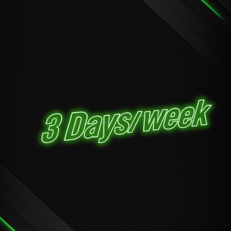 12 Sessions / Month (3 Days per Week)