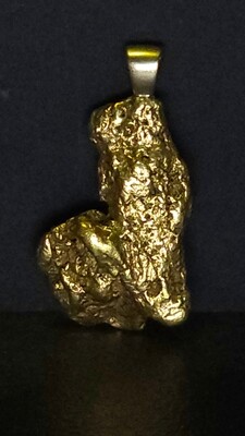 35.27 gram California gold nugget pendant. Wow!