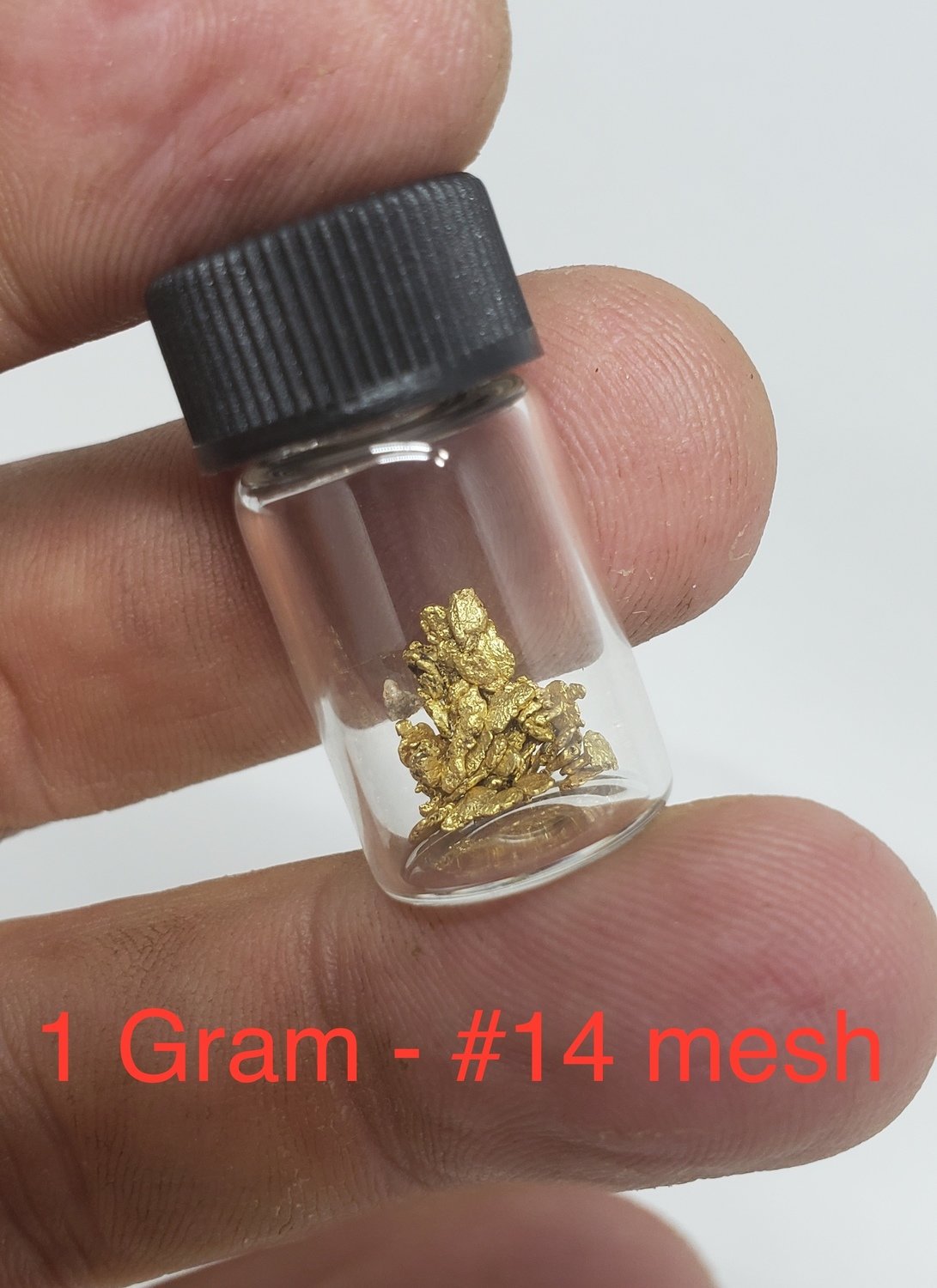 #14 Mesh Gold Nuggets - 1 gram of #14 gold #14 Mesh Gold Nuggets - 1 gram of #14 gold