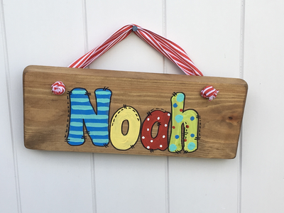 Boys Name Plaque (up to 5 letters)