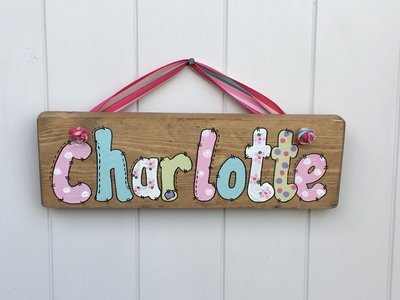 Girls Name Plaque (over 5 letters)