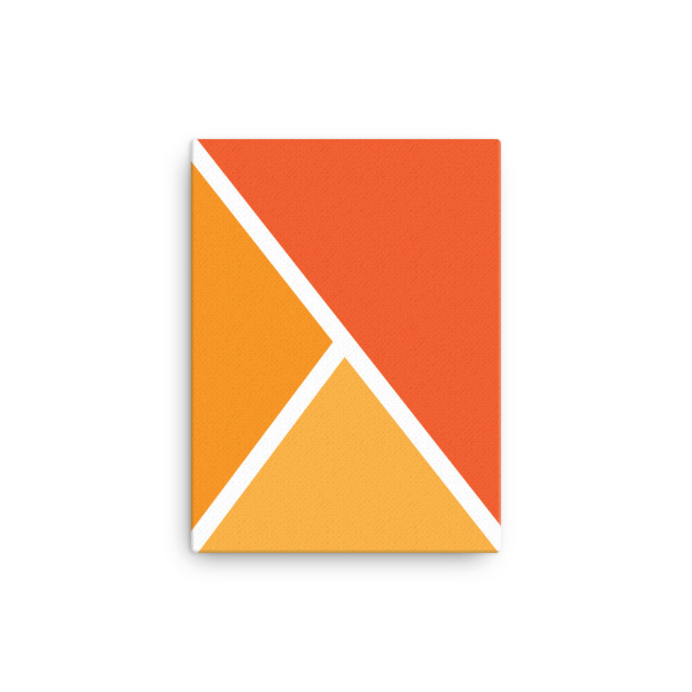 Geometric Oranges - 12x16 Canvas