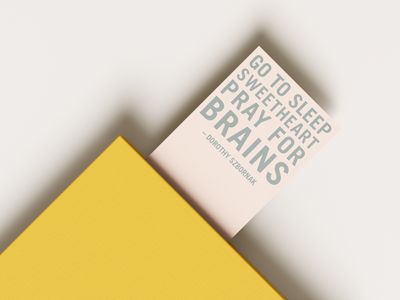 Go to Sleep Sweetheart. Pray for Brains. Bookmark Option 2