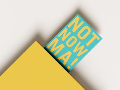 Not Now Ma! Bookmark Option 1