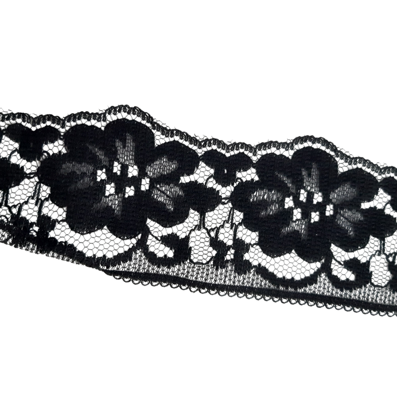 Schnürsenkel Spitze schwarz #3006