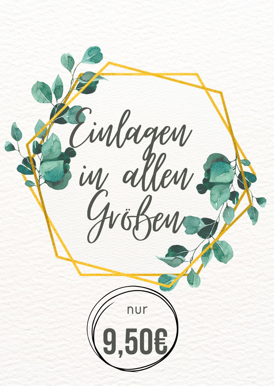 Einlagen in allen Größen-zuschneidbar