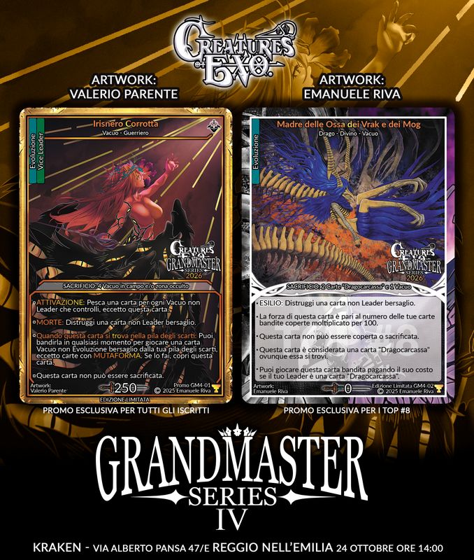 Iscrizione Grandmaster Series 4 - Reggio nell'emilia