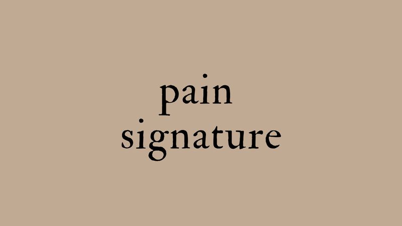 Pain signature