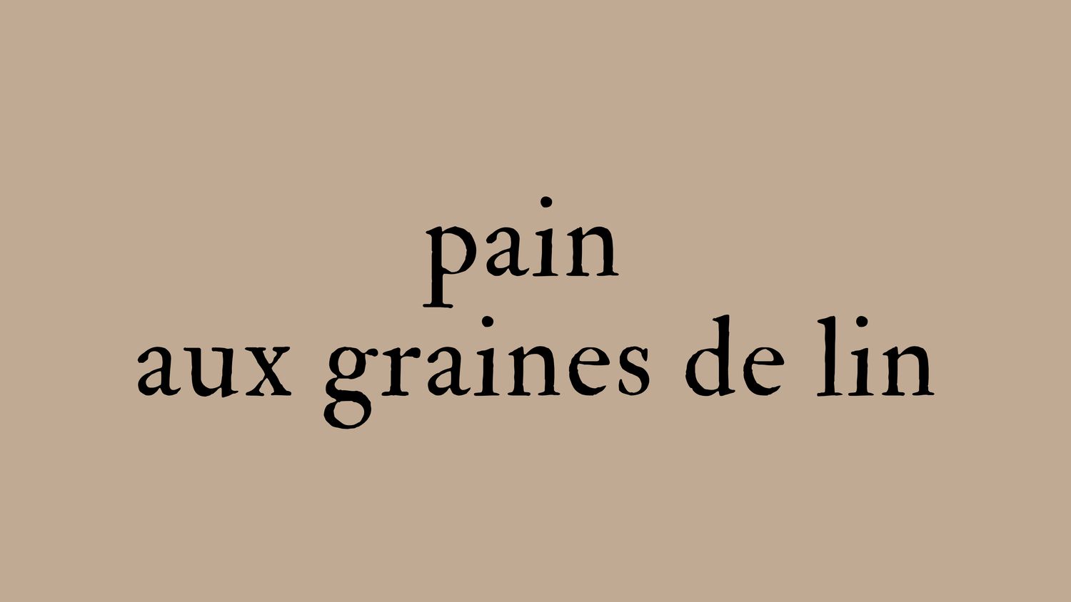 Pain aux graines de lin