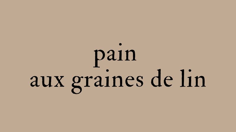 Pain aux graines de lin