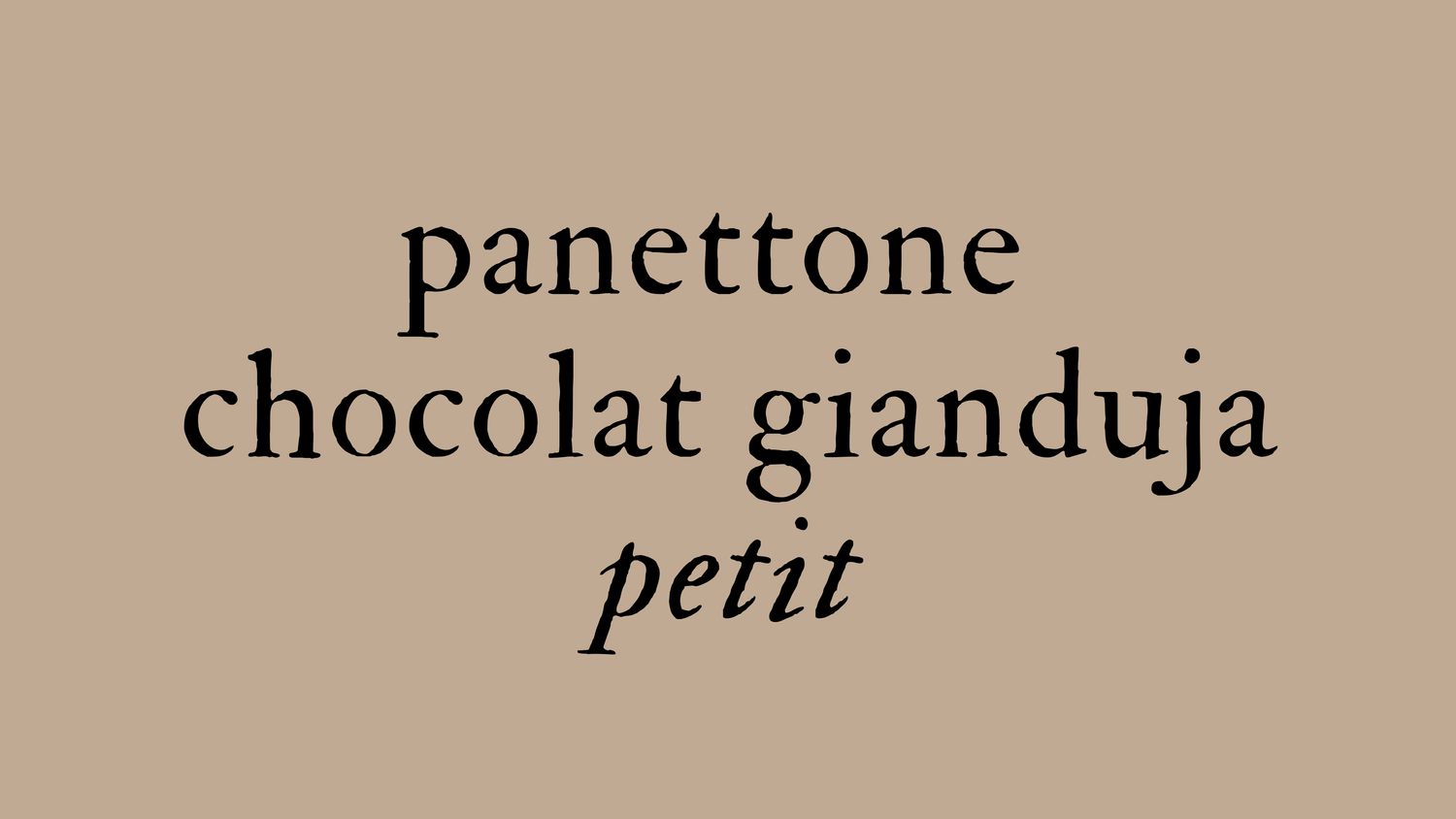 Panettone au chocolat gianduja - PETIT