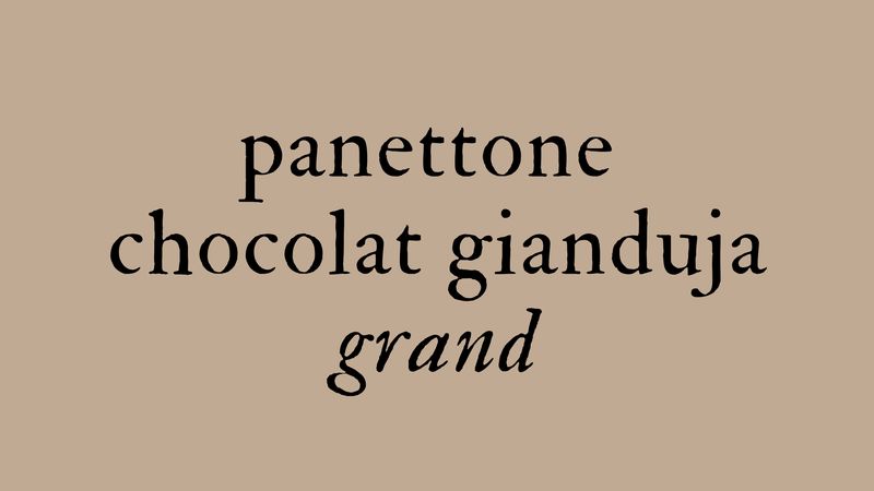 Panettone au chocolat gianduja - GRAND