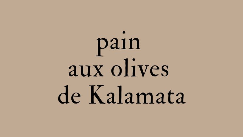 Pain aux olives de Kalamata
