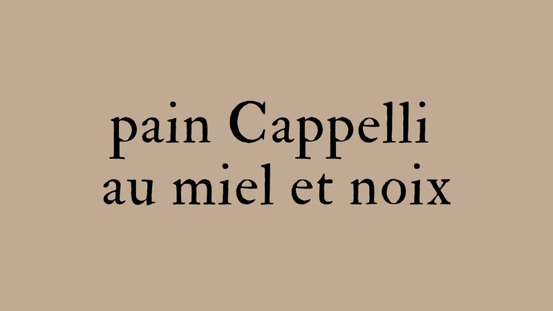 Pain Cappelli au miel et noix