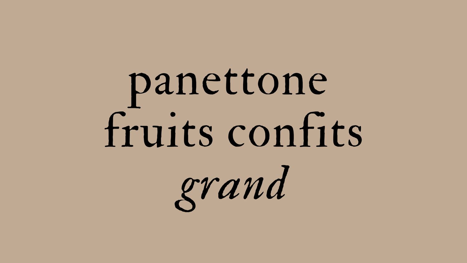 Panettone aux fruits confits - GRAND