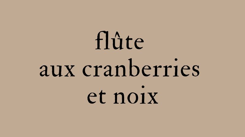 Flûte aux cranberries et noix