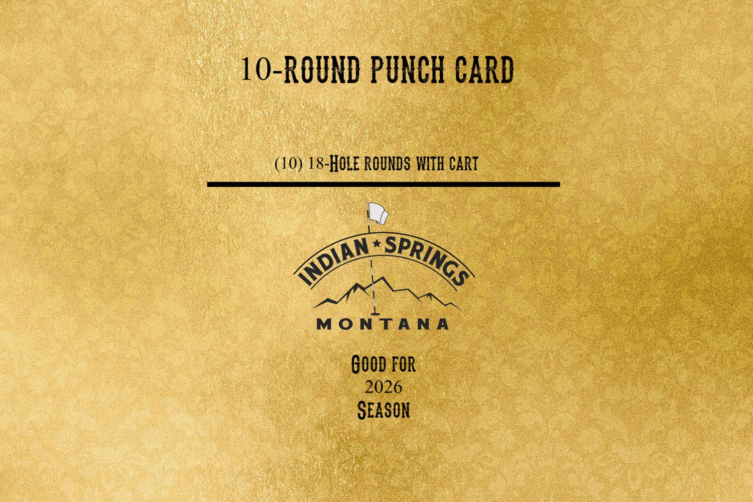10 Round 18-hole Punch Card