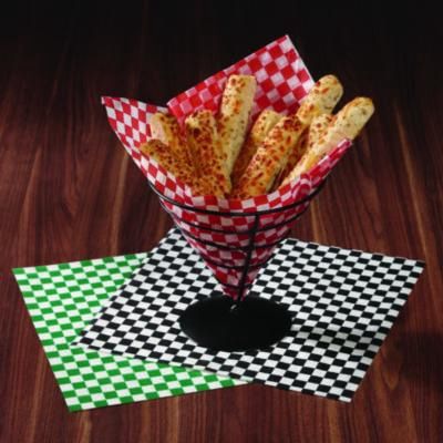 Grease-Resistant Food Wrap, 12 x 12, Black Check, 5,000/Carton