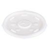 Plastic Lids, Straw-Slot Lid, Fits 12 oz to 24 oz Hot/Cold Foam Cups, Translucent, 100/Pack, 10 Packs/Carton