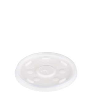 Plastic Lids, Straw-Slot Lid, Fits 12 oz to 24 oz Hot/Cold Foam Cups, Translucent, 100/Pack, 10 Packs/Carton