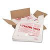 Thank You High-Density Shopping Bags, Have a Nice Day Labeling, Cut-Out Handles, 10" x 5" x 19", White/Red, 2,000/Carton