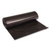 Recycled Low-Density Polyethylene Can Liners, 60 gal, 1.2 mil, 38" x 58", Black, Perforated, 10 Bags/Roll, 10 Rolls/Carton