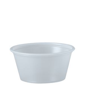 Polystyrene Portion Cups, 2 oz, Plastic, Translucent, 250/Bag, 10 Bags/Carton
