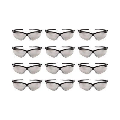 Nemesis Safety Glasses, Black Half Frame, Clear Dual I/O Lens