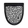 Disposable Urinal Floor Mat 2.0, Shield-Shaped, Black/White Slip-Resistant Surface, 17.5" x 20", 6/Carton
