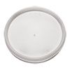 Plastic Lids for Foam Cups, Bowls and Containers, Flat, Vented, Fits 6 oz to 32 oz, Translucent, 100/Pack, 10 Packs/Carton