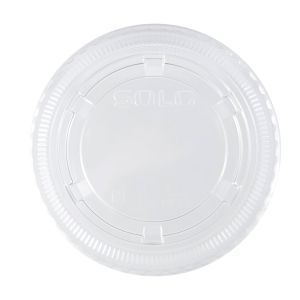 Portion/Souffle Cup Lids, Fits 3.25 oz to 9 oz Portion Cups, Plastic, Clear, 125/Pack, 20 Packs/Carton