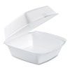 Foam Hinged Lid Containers, 6 x 5.78 x 3, White, 500/Carton