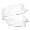 Showtime Clear Hinged Containers, Pie Wedge, 6.67 oz, 6.1 x 5.6 x 3, Clear, Plastic, 125/Pack, 2 Packs/Carton