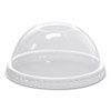 PET Lids, Dome Lid, Fits 8 oz to 10 oz Cold Cups, Plastic, Clear, 1,000/Carton
