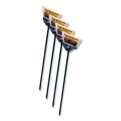 MaxiPlus Professional Angle Broom, 51" Length, Black, 4/Carton