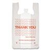 Thank You Bags, Thank You - Have a Nice Day Labeling, Cut-Out Handles, 13" x 8" x 23", White/Red, 1,000/Carton