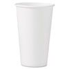 Single-Sided Poly Paper Hot Cups, 16 oz, White, 50/Sleeve, 20 Sleeves/Carton
