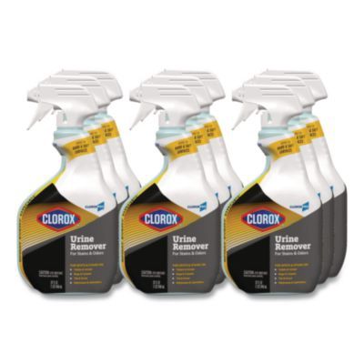 CloroxPro Urine Remover for Stains and Odors, Clean Floral Scent, 32 oz Spray Bottle, 9/Carton